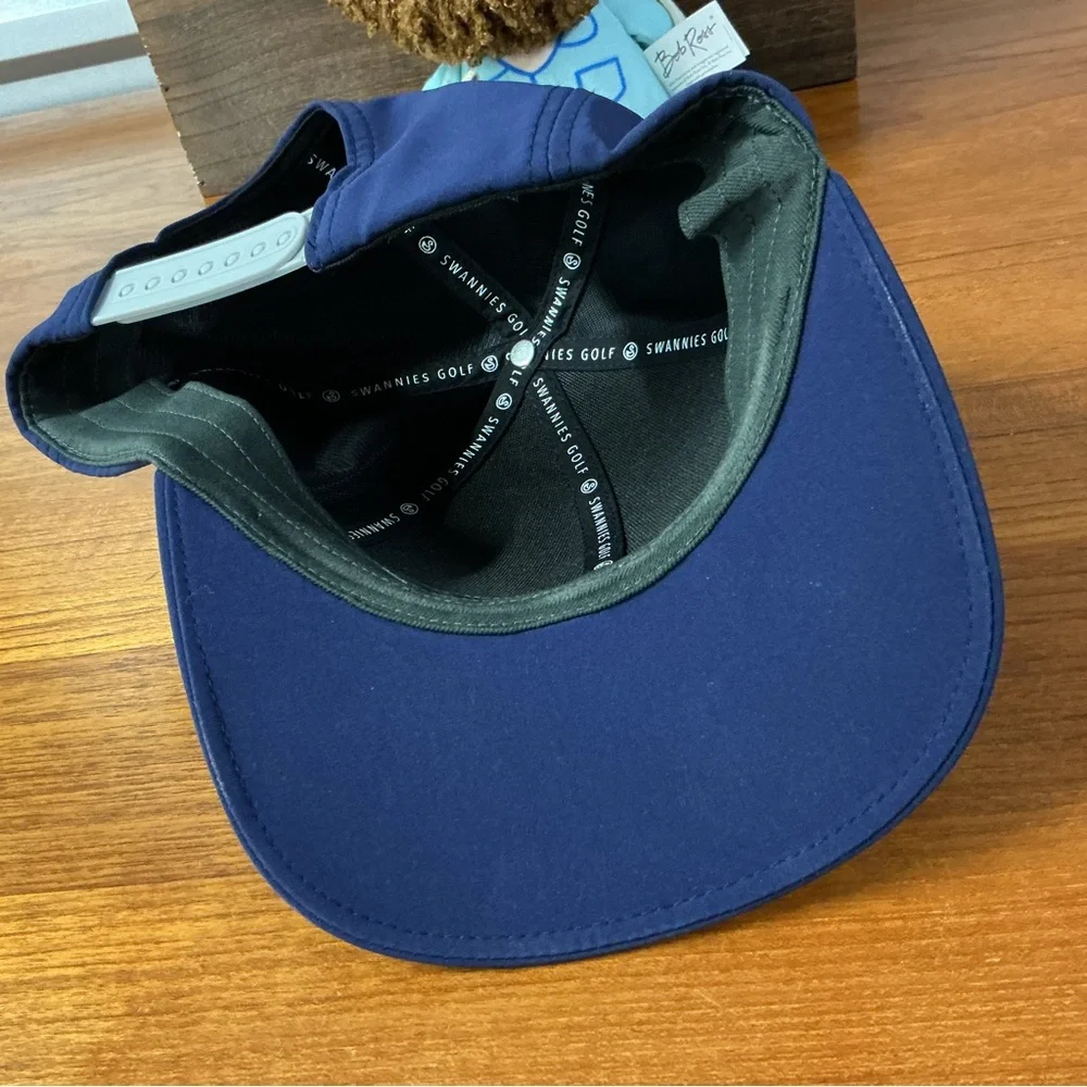 Swannies Royal Blue Logo Golf Snap Back Cap One Size
